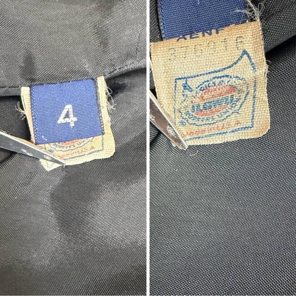 Ralph Lauren Vintage Wool Coat Jacket Velvet Collar USA Union Tag Black Size 4 - Picture 9 of 11